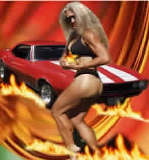 camaro and carol  on fire 