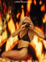 carol gomes poses in a ring of fire