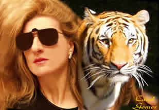 carol gomes with her tiger